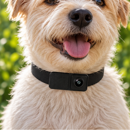 Novara 1080P HD Portable Pet Collar Camera-Wide Angle Dog Cat POV Video Recorder