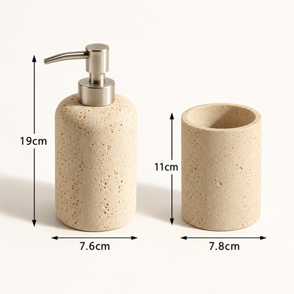 Royeva Sandstone Decorative Tray-Minimalist Bathroom Vanity Accent