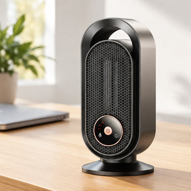 Royeva Portable Ceramic Fan Heater-1000W Touchscreen Desk Space Heater for Office