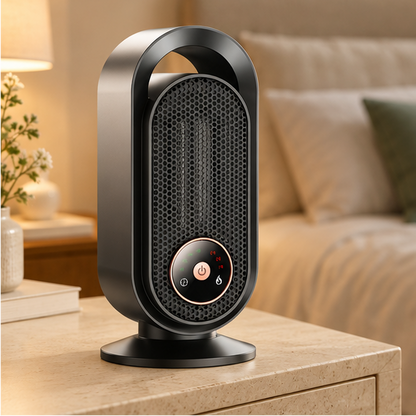 Royeva Portable Ceramic Fan Heater-1000W Touchscreen Desk Space Heater for Office
