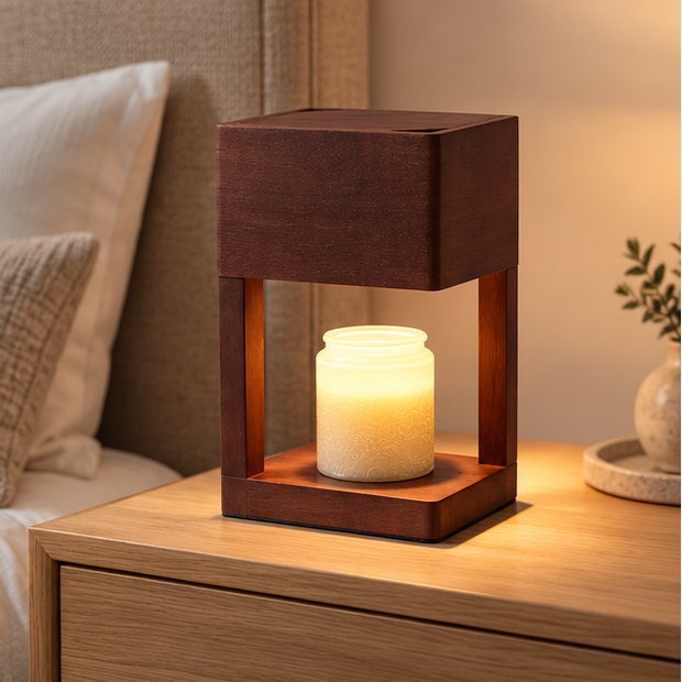 Royelle Adjustable Wooden Candle Warmer Lamp-Melter For Home Decor