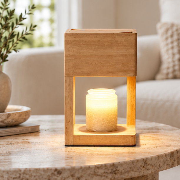 Royelle Adjustable Wooden Candle Warmer Lamp-Melter For Home Decor