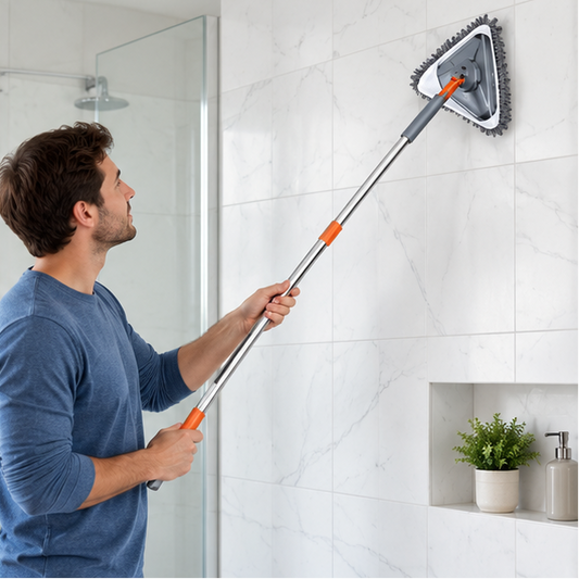 Royeva Triangular Extendable Cleaning Mop With Telescopic Pole