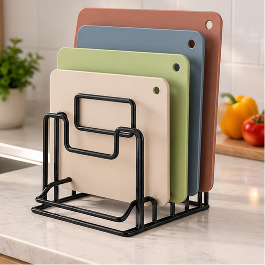 Royelle Countertop Cutting Board And Pot Lid Organizer Rack Stand