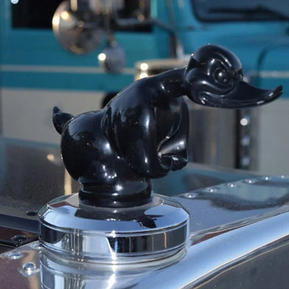 Chrome Duck Mascot – 6 x 4 In Hood Figure with Cast-In Mounting Pins 8