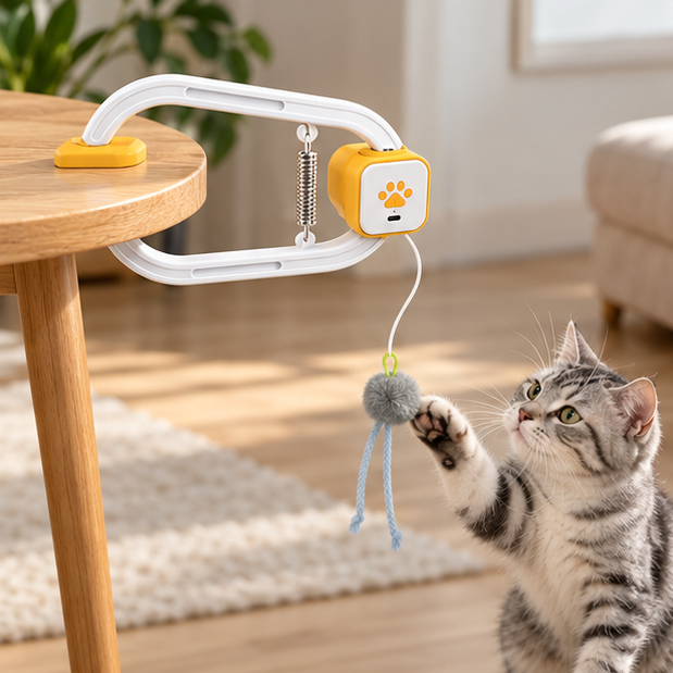 Royeva Electronic Interactive Cat Toy-USB Rechargeable Self Play Mouse Teaser