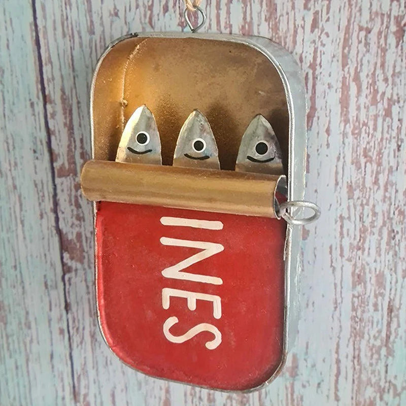 Coastal Sardine Can Hanging Ornament DIY Tin Fish Home Decor 2