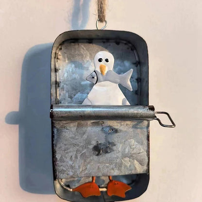 Coastal Sardine Can Hanging Ornament DIY Tin Fish Home Decor 8