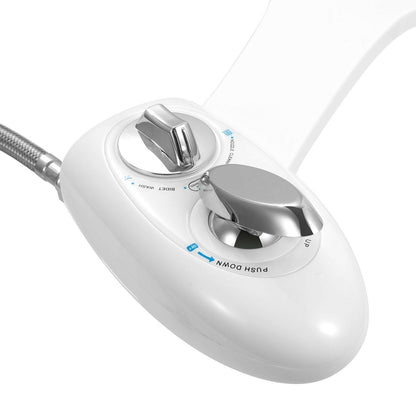 Cold Water Bidet Attachment | Dual Nozzle | Self-Cleaning | Fits Standard Toilets | White 2