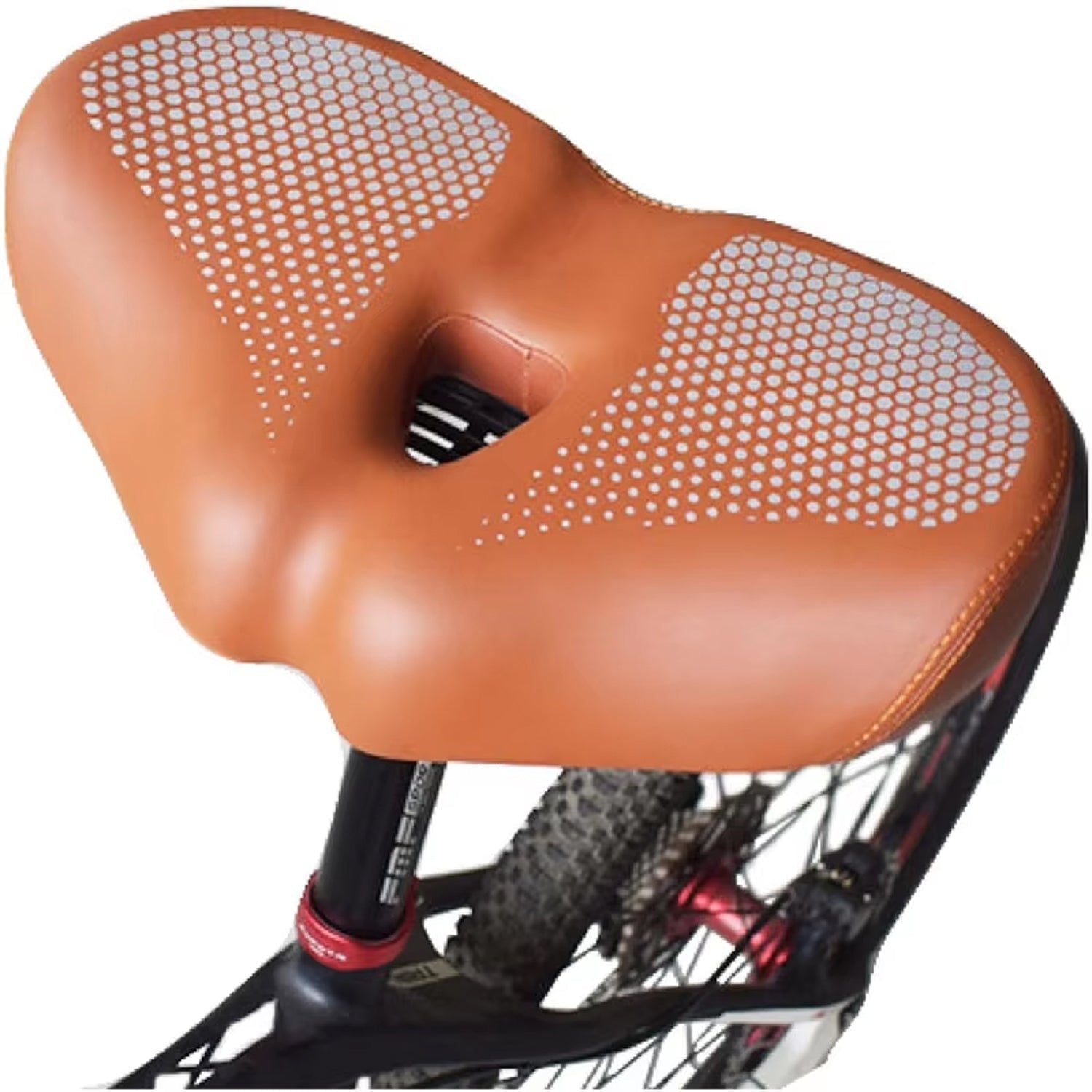 Comfortable Bike Seat | Oversized Noseless Design with Shock Absorption | Pain-Free Cycling for Long Rides 3