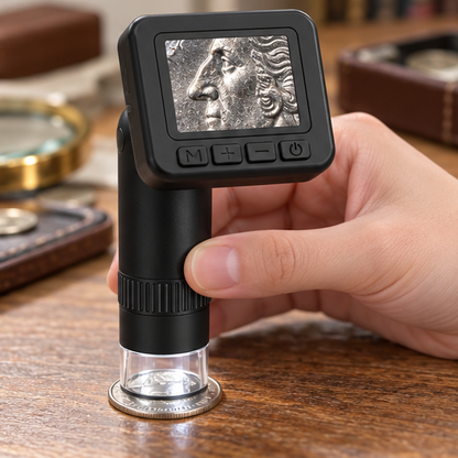 Royeva Portable Digital Microscope-HD Screen Camera For Science Learning And Kids