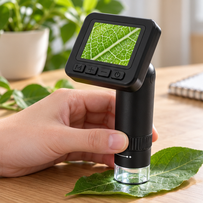 Royeva Portable Digital Microscope-HD Screen Camera For Science Learning And Kids