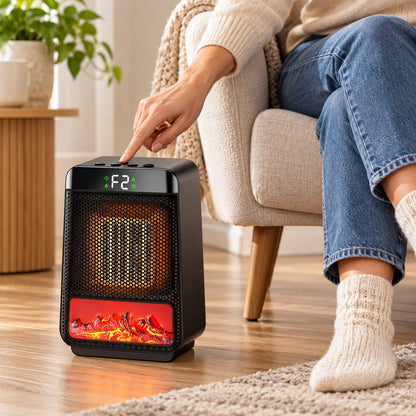 Compact Ceramic Heater with Fan and Digital LED Display for Efficient Heating 1