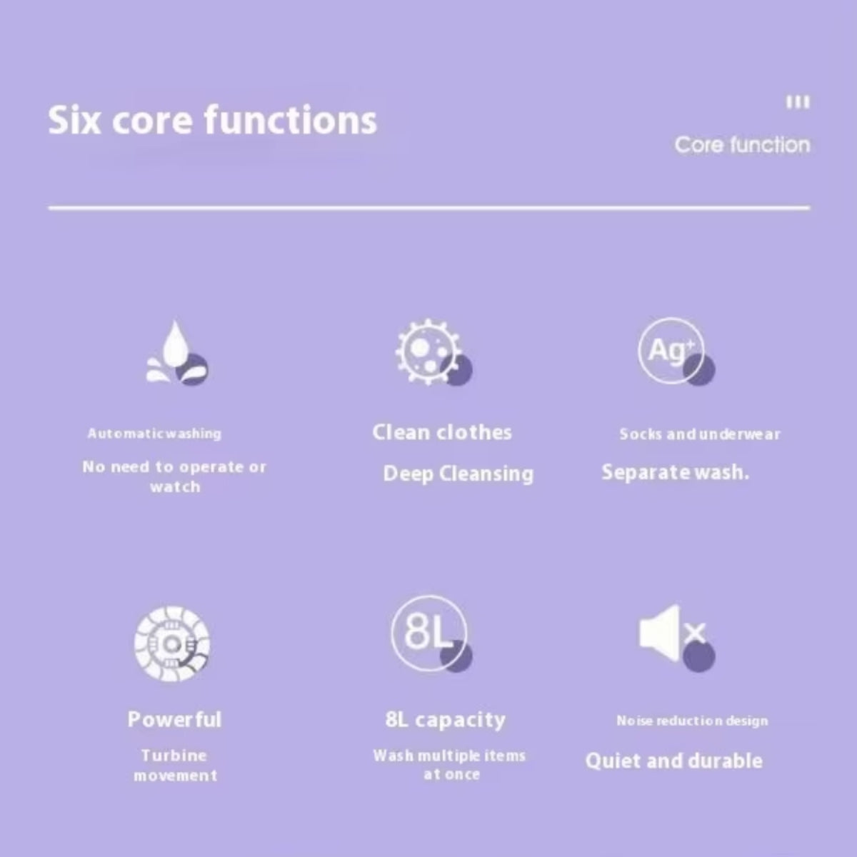 Compact Mini Washing Machine | Automatic Portable Washer for Small Spaces | Lightweight Design for Effortless Laundry 8