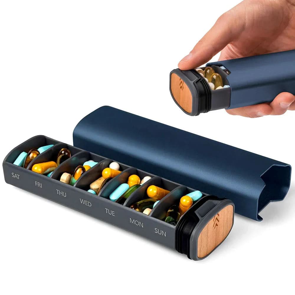 Compact Travel Pill Organizer | 7-Compartment Pill Box for Daily Medication Management 2