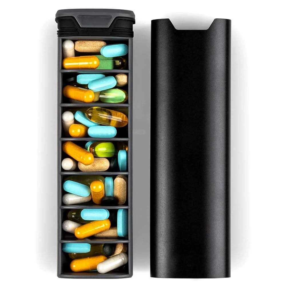 Compact Travel Pill Organizer | 7-Compartment Pill Box for Daily Medication Management 3