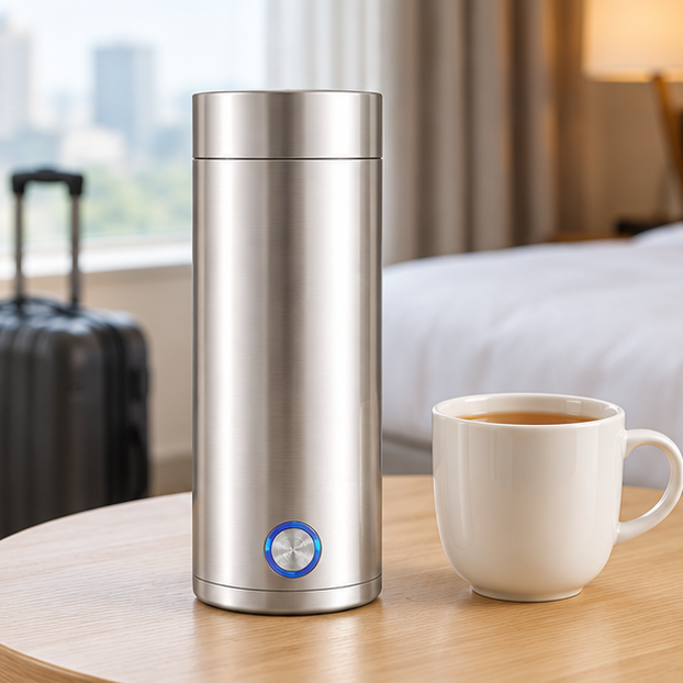 Royeva Portable Electric Travel Kettle-450ml Stainless Steel Mini Water Boiler