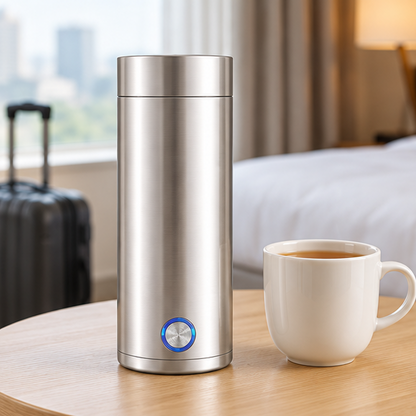 Royeva Portable Electric Travel Kettle-450ml Stainless Steel Mini Water Boiler