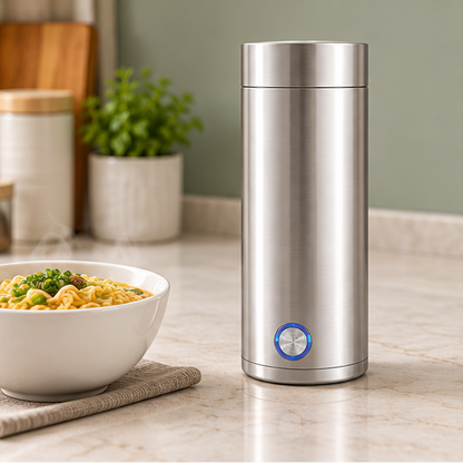 Royeva Portable Electric Travel Kettle-450ml Stainless Steel Mini Water Boiler