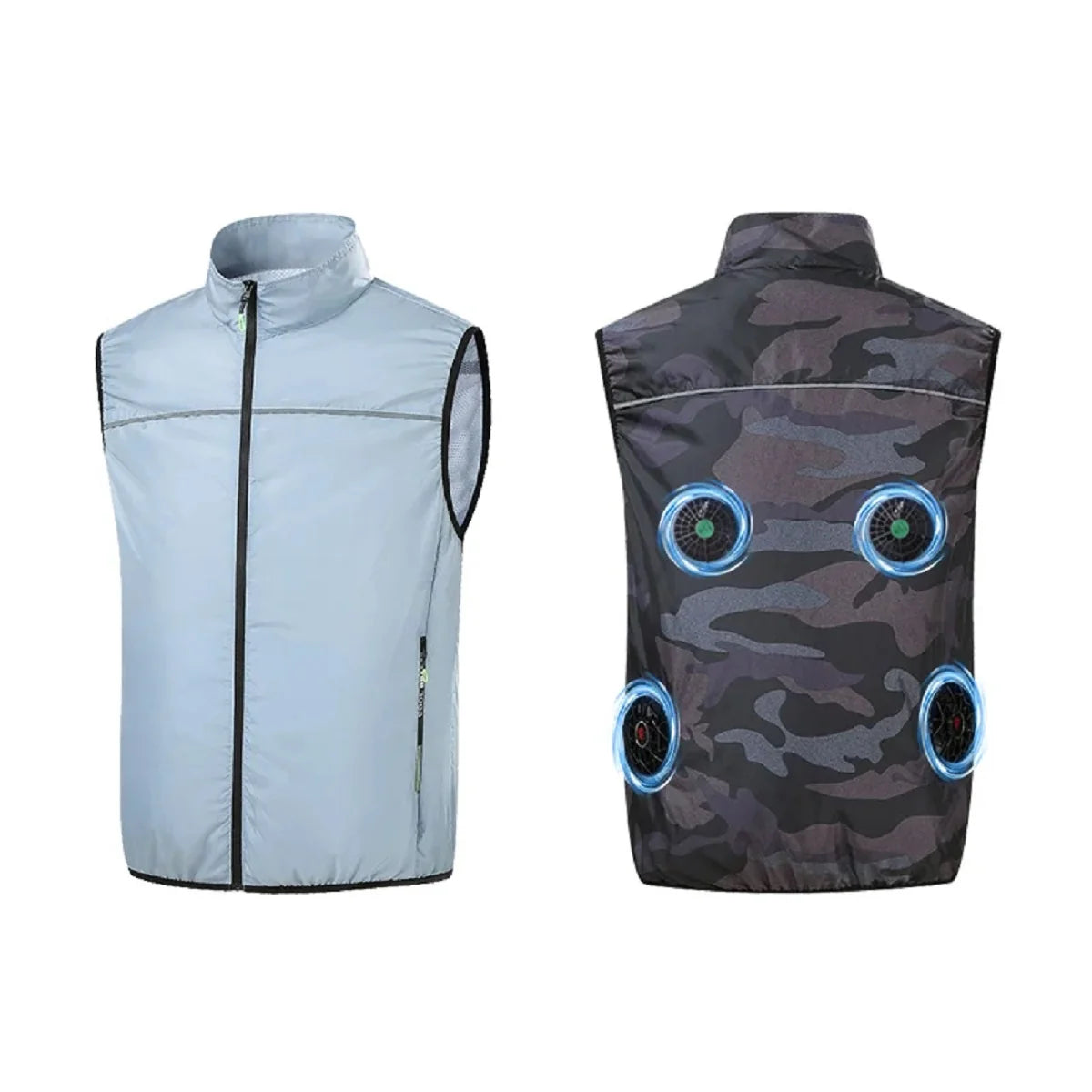 Cooling Fan Work Vest with 4 Fans Breathable Outdoor Air-Conditioning Vest 0