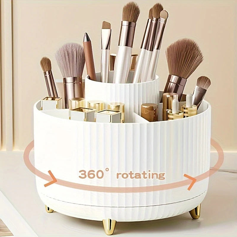 Cosmetic Organizer 360° rotating makeup stand with 5 sections 2