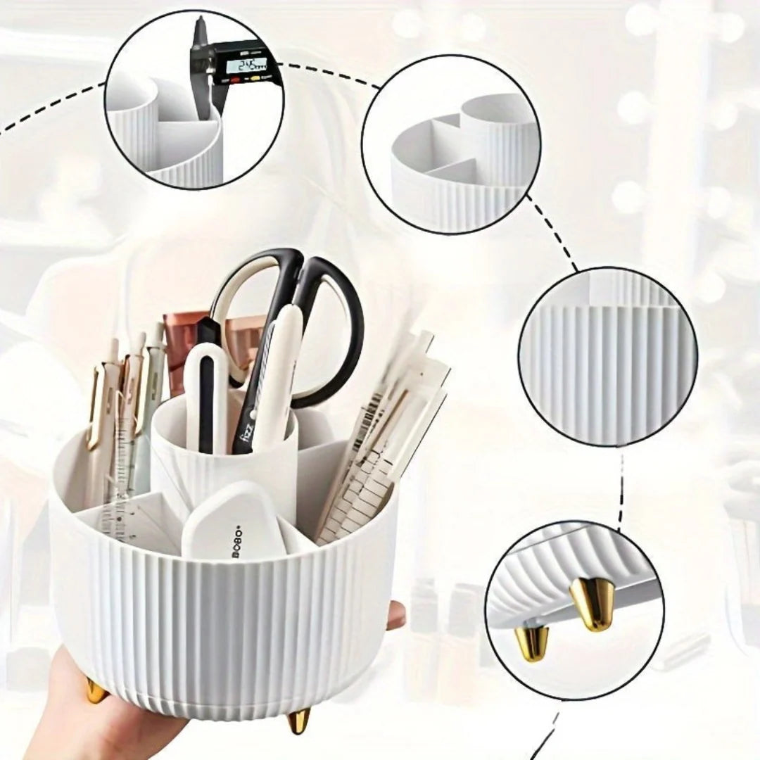 Cosmetic Organizer 360° rotating makeup stand with 5 sections 8