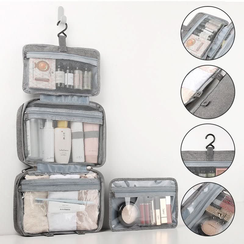 CosmoNest | Makeup Organizer with 360° Rotating Hook | Travel-Friendly Cosmetic Storage for Effortless Packing 6