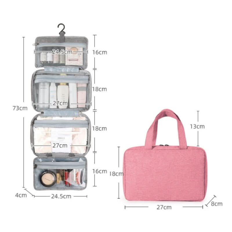 CosmoNest | Makeup Organizer with 360° Rotating Hook | Travel-Friendly Cosmetic Storage for Effortless Packing 9