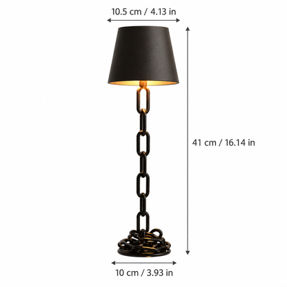 Royelle Cordless LED Chain Link Table Lamp-Touch Dimmable Desk Light