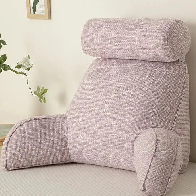 Deluxe Backrest Pillow – Ergonomic Support with Adjustable Headrest & Washable Cover 6