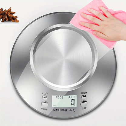 Digital Kitchen Scale with Stainless Steel Bowl – Precision with Temperature Sensor and Timer Function for Cooking and Baking 6