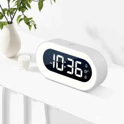Dimmable Sunrise Alarm Clock with Nature Sounds – Rechargeable Wake Light for Gentle Morning Awakenings 2