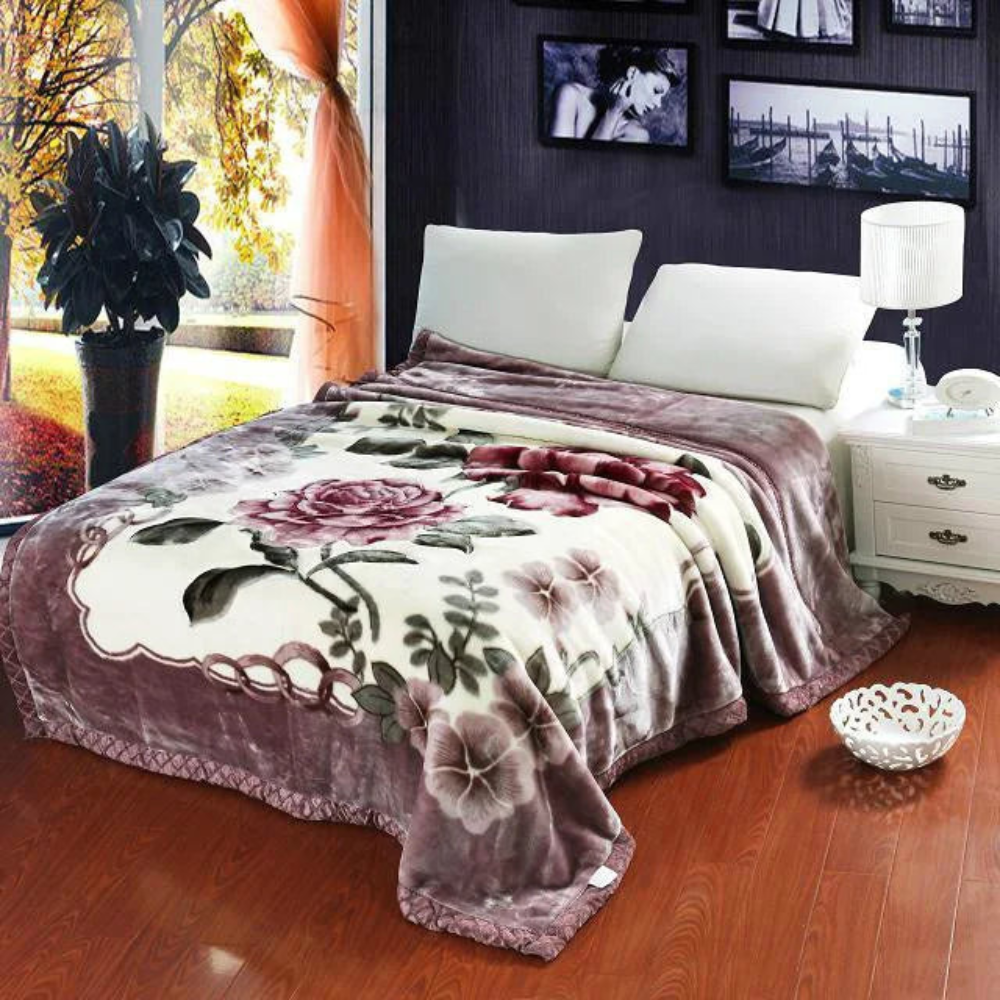 Double Layered Fluffy Weighted Blanket | Cozy Quilted Throw for Winter Bedding 7
