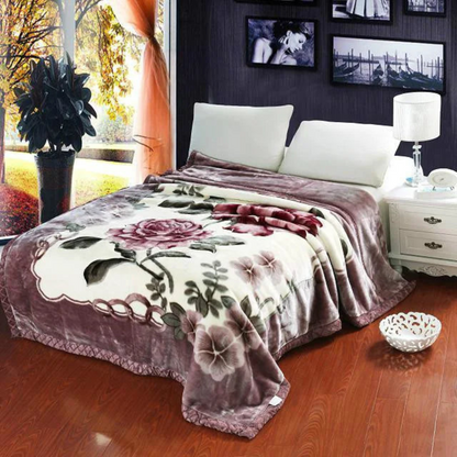 Double Layered Fluffy Weighted Blanket | Cozy Quilted Throw for Winter Bedding 7
