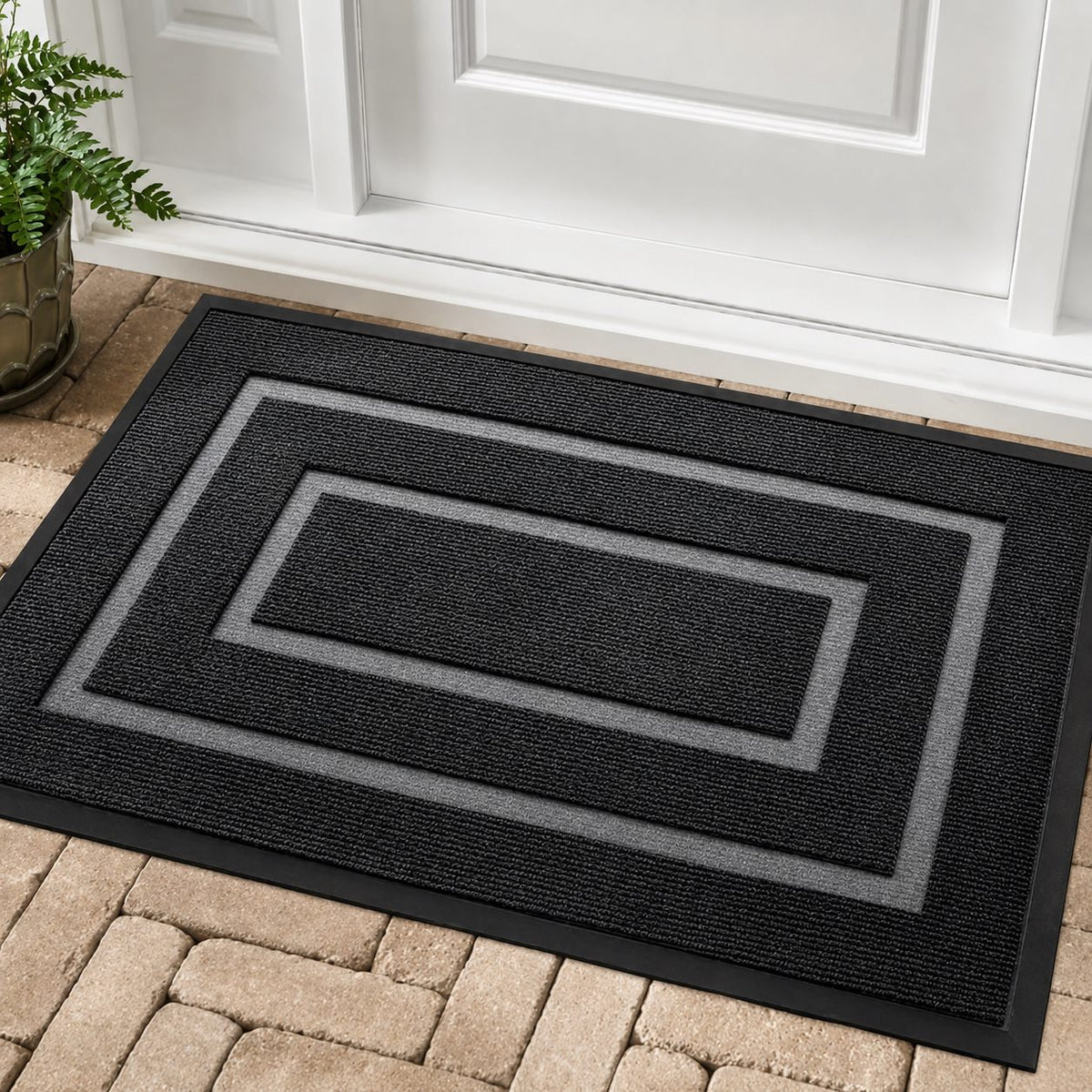 Durable Classic Front Door Mat with Non-Slip Rubber Backing for Indoor Outdoor Use 0