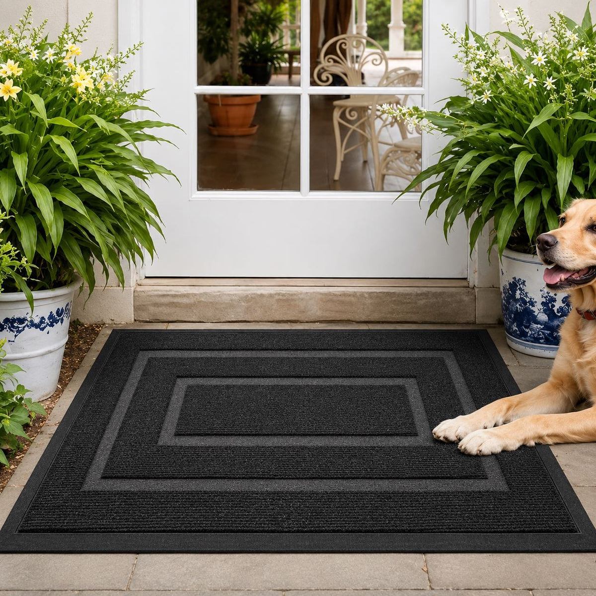 Durable Classic Front Door Mat with Non-Slip Rubber Backing for Indoor Outdoor Use 1