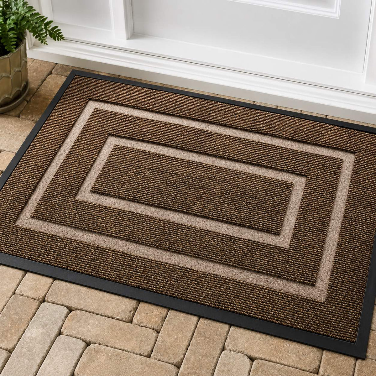 Durable Classic Front Door Mat with Non-Slip Rubber Backing for Indoor Outdoor Use 4