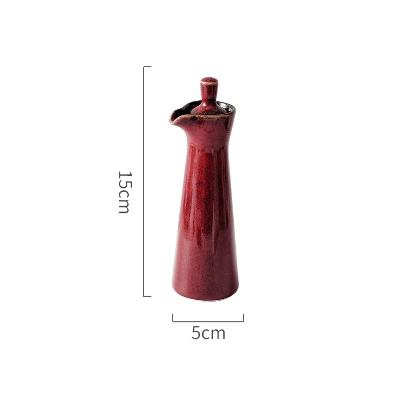 Elara Haus Artisanal Run Glaze Ceramic Oil & Vinegar Dispenser 7