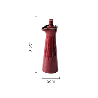 Elara Haus Artisanal Run Glaze Ceramic Oil & Vinegar Dispenser 7