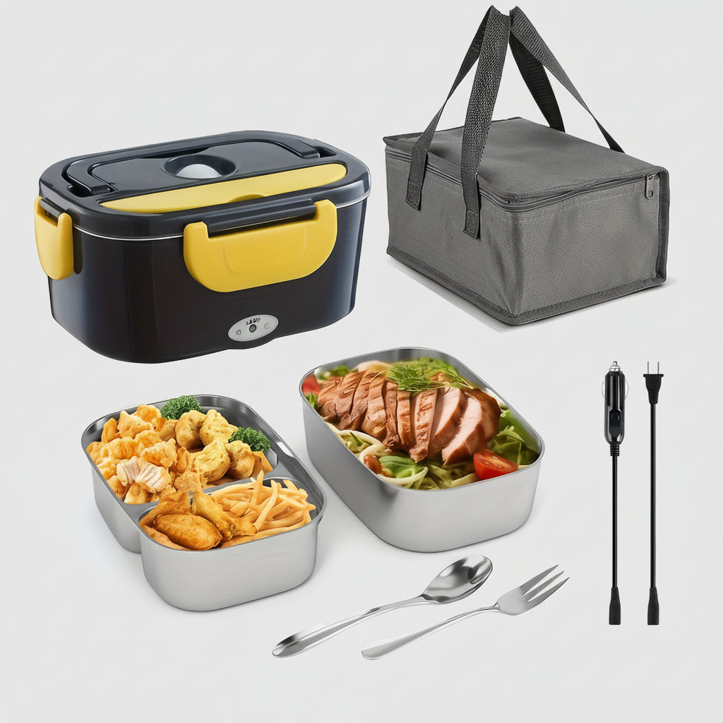 Electric Lunch Box with Insulated Carry Bag - 3-in-1 Food Heater for Travel 2