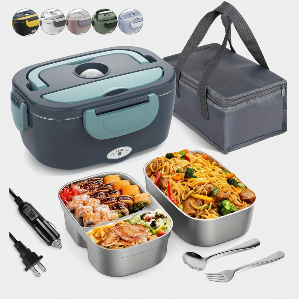 Electric Lunch Box with Insulated Carry Bag - 3-in-1 Food Heater for Travel 6