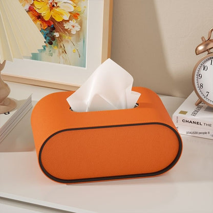 Elegant Leather Tissue Box Cover 0