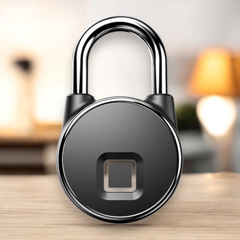 Fingerprint Padlock | Biometric & Bluetooth | IP65 | USB Rechargeable | 10 Fingerprints | 3-Month Battery 0