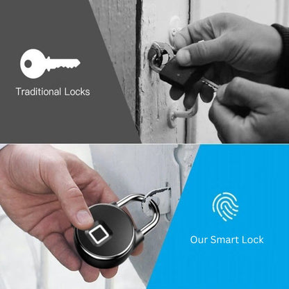 Fingerprint Padlock | Biometric & Bluetooth | IP65 | USB Rechargeable | 10 Fingerprints | 3-Month Battery 4
