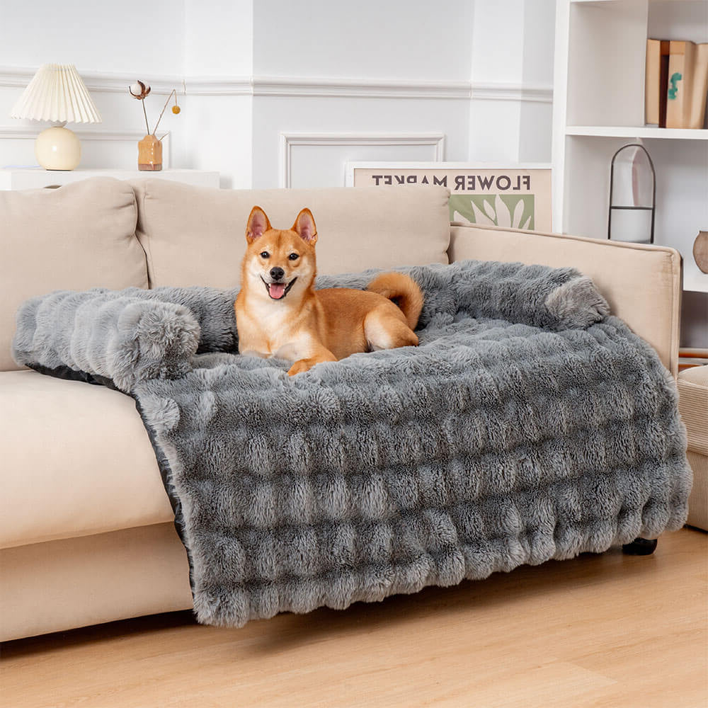 Fluffy Calming Dog Bed | Non-Slip Base | Machine Washable | 4 Sizes | Sofa Mat 0