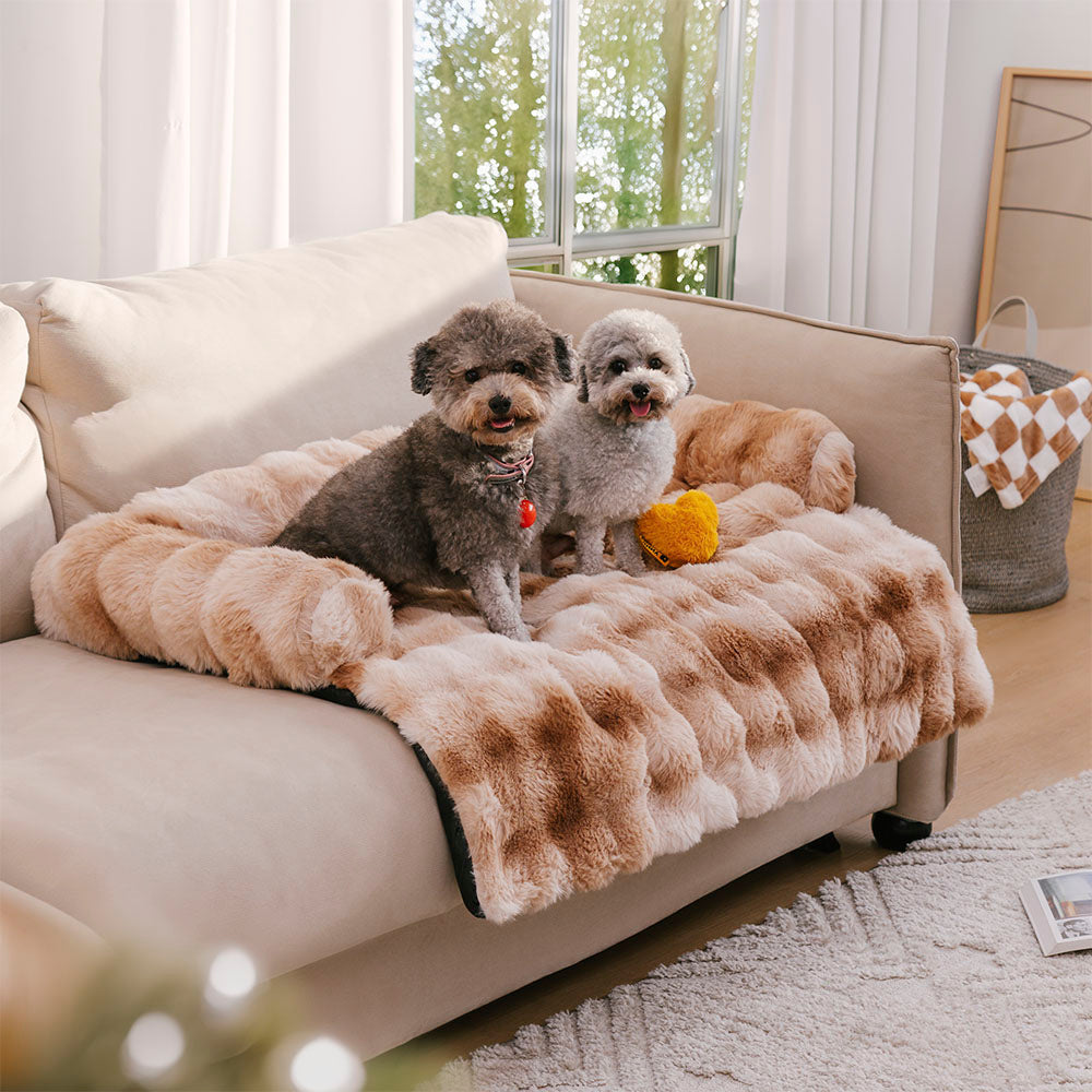 Fluffy Calming Dog Bed | Non-Slip Base | Machine Washable | 4 Sizes | Sofa Mat 12