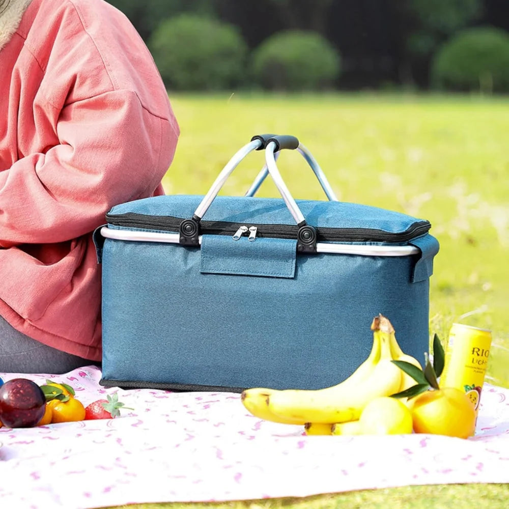 Foldable Insulated Picnic Basket 18L Portable Cooler 3