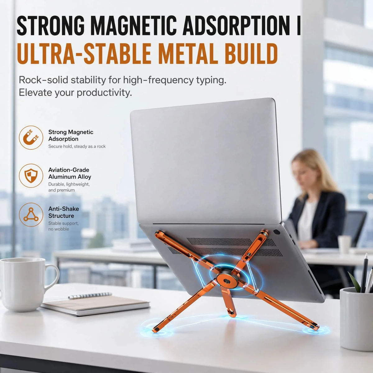Foldable Magnetic MagSafe Phone Stand for Car Desk & Travel 7