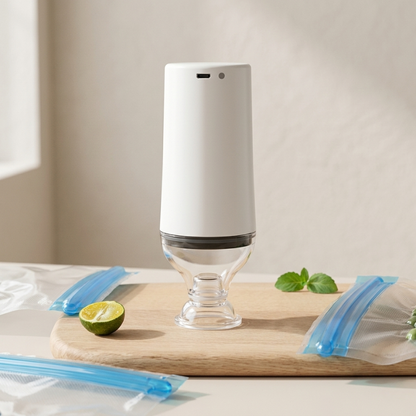 Food Vacuum Sealer Portable Rechargeable, Quick Airtight Sealing 1