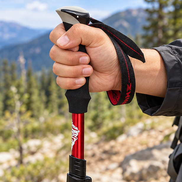 Royeva Adjustable Aluminium Trekking Pole Ergonomic Hiking Stick For Trail Walking